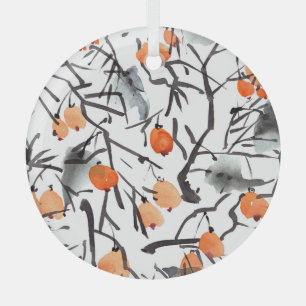 Adorno De Cristal Watercolor Ink Berries deja Ilustracion