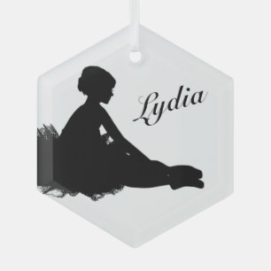 Adorno De Cristal Weary Ballerina Personalizada con Nombre
