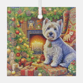 Adorno De Cristal West Highland Terrier Ornament