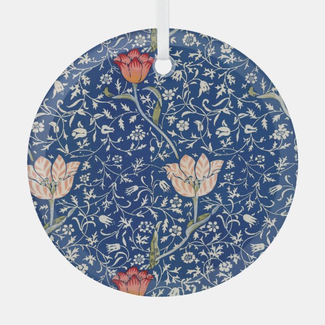 Adorno De Cristal William Morris Medway Blue Floral (Anverso)