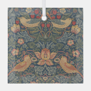 Adorno De Cristal William Morris Strawberry Thieves Aves