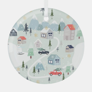 Adorno De Cristal Winter Wonderland: Navidades de oso polar