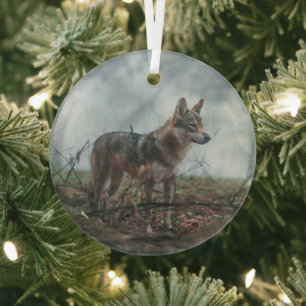 Adorno De Cristal Wolfdog