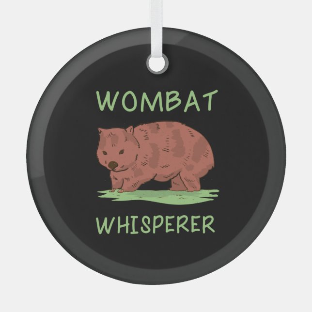 Adorno De Cristal Wombat Whisperer (Anverso)