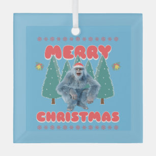 Adorno De Cristal Yeti Divertido - Feliz Navidad