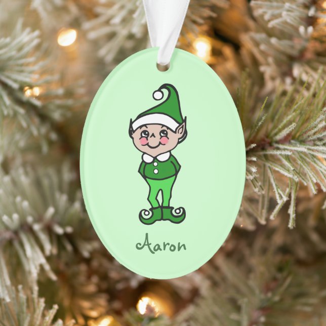 Adorno de duende de Navidad personalizado (Árbol)