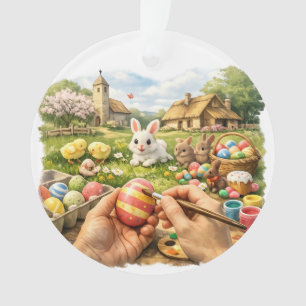 Adorno de escena de pintura de Pascua
