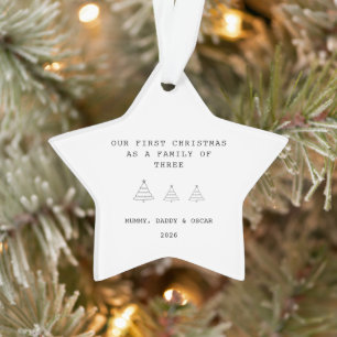 Adorno de estrella para el primer Navidad del bebé