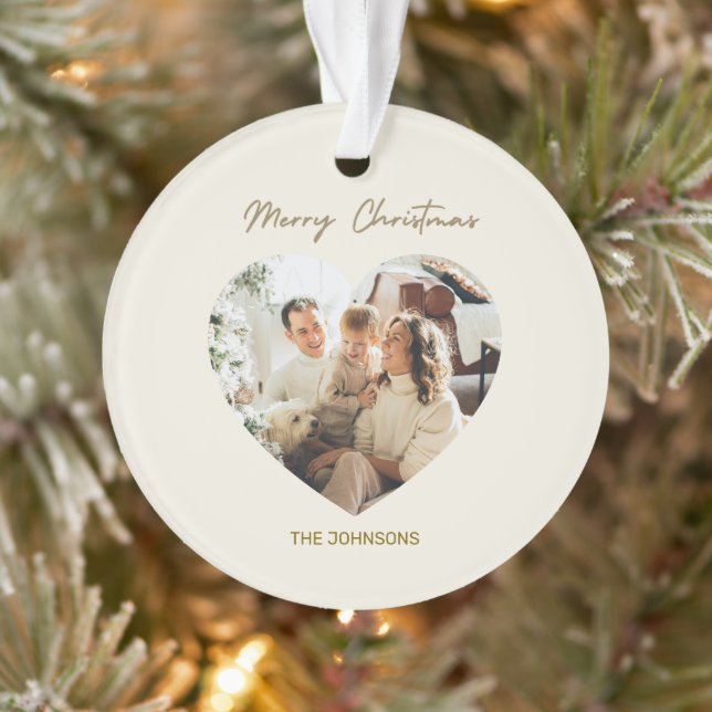 Adorno de Feliz Navidad | Foto Personalizada (Árbol)