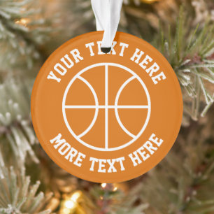 Adorno de foto de árbol de Navidad de baloncesto r