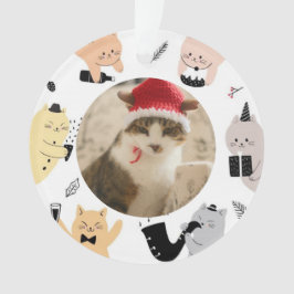 Adorno de foto de gato personalizado para Año Nuev