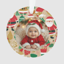 Adorno de foto de golosinas navideñas divertidas –
