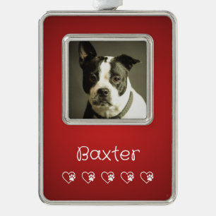 Adorno de Foto de Mascota Roja - Foto Personalizad