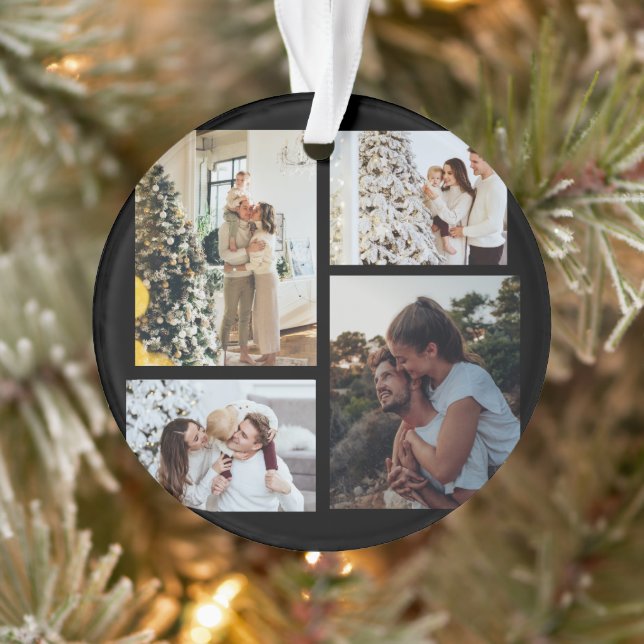 Adorno de foto de Navidad, Collage de fotos de Nav (Árbol)