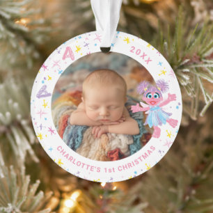 Adorno de foto de Navidad para bebé de Abby Cadabb