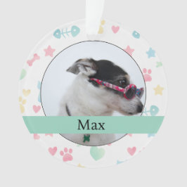 Adorno de foto de perro personalizado