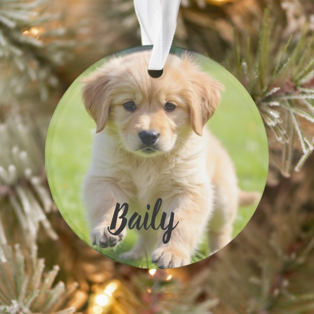 Adorno de Foto de Perro Personalizado Regalo de Ma (Árbol)