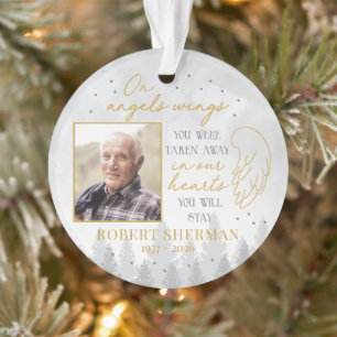 Adorno de Foto Personalizado en Alas de Ángel