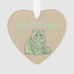 Adorno de gato "Tiene ese silencio" - regalo para 