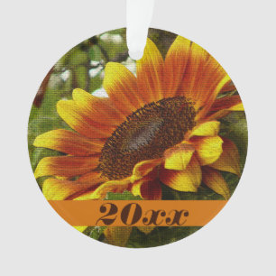 Adorno de Girasol Naranja y Amarillo