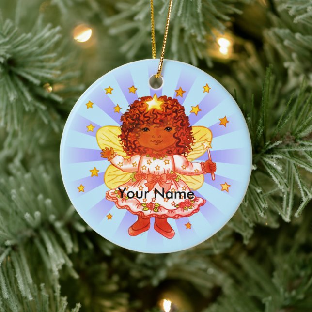Adorno de Hada Chica Afroamericana (Árbol)