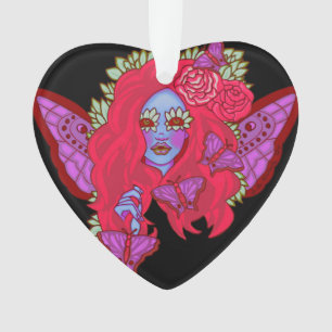 Adorno de Hada Mariposa Violeta Carmesí