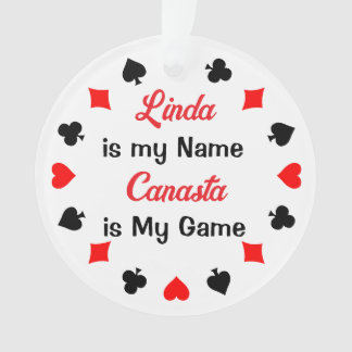 Adorno de juego de cartas personalizado Canasta