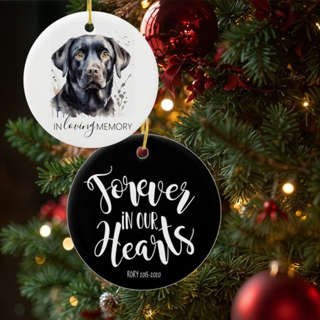 adorno de Labrador negro al agua acuarela conmemor (Subido por el creador)