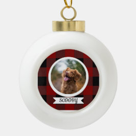 Adorno de mascota clásico de una foto con cuadros