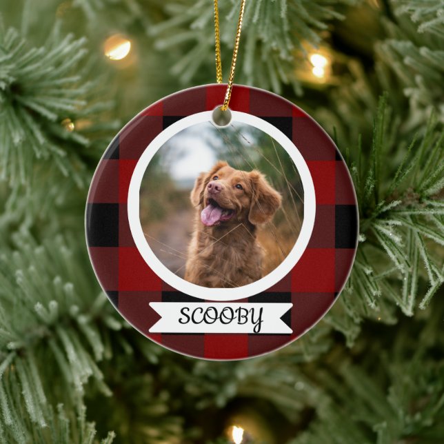 Adorno de mascota clásico de una foto con cuadros  (Árbol)