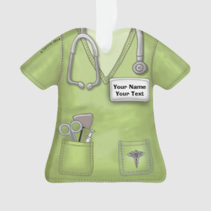 Adorno de matorrales médicos de Enfermera Verde