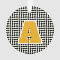 Adorno de monograma con estampado de perro de caza