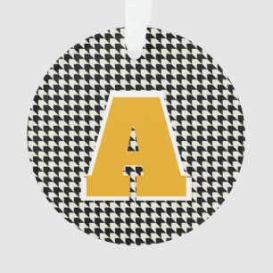 Adorno de monograma con estampado de perro de caza
