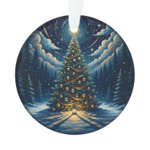Adorno de Navidad 2025 – Árbol Noche de Invierno 1