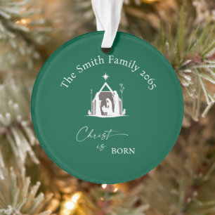 Adorno de Navidad Acrílico Personalizado Verde Nat
