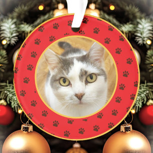 Adorno de Navidad con foto de mascota personalizad