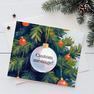 Adorno de Navidad con Mensaje Personalizado Acuare
