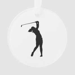 Adorno de Navidad con Silueta de Golf para Amantes