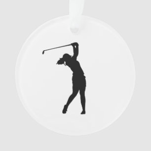 Adorno de Navidad con Silueta de Golf para Amantes
