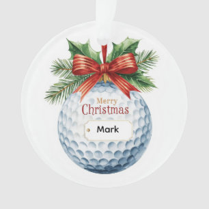 Adorno de Navidad con tema de pelota de golf