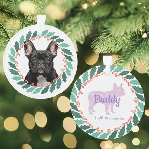 Adorno de Navidad de Bulldog Francés – Regalo Pers