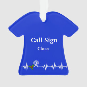 Adorno de Navidad de camiseta de radioaficionado