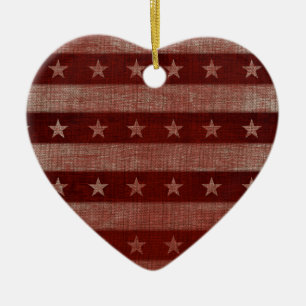 Adorno de Navidad de cerámica Corazón de Estrellas