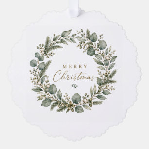 Adorno de Navidad de eucalipto botánico elegante