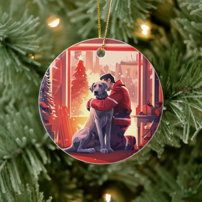 Adorno de Navidad de Gran Danés, Regalo de Memoria (Árbol)