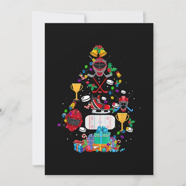 Adorno de Navidad de hockey lindo árbol regalo div (Anverso)