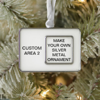 Adorno de Navidad de metal de color plata personal