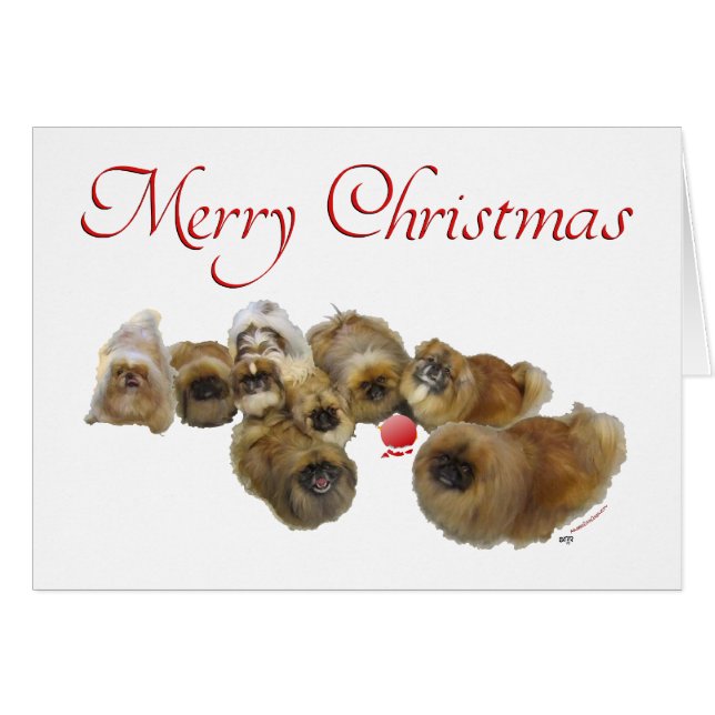 Adorno de Navidad de Pekinés (Anverso (Horizontal))