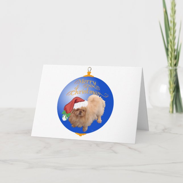Adorno de Navidad de Pekinés (Anverso)