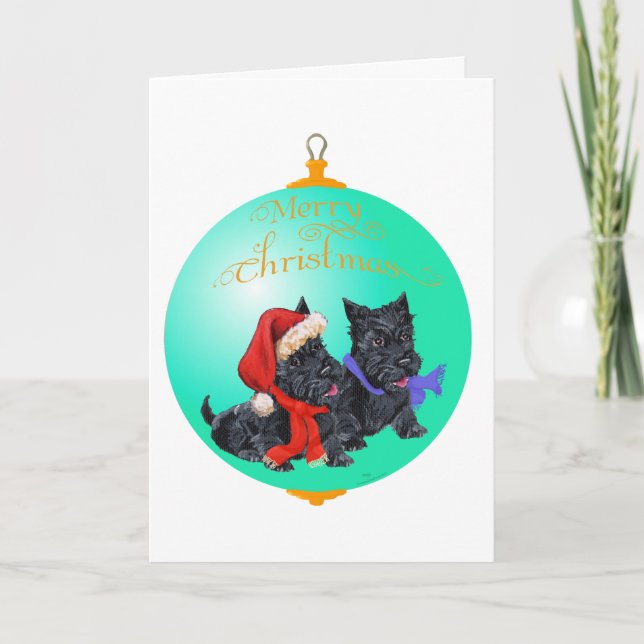 Adorno de Navidad de Terrier Escocés (Anverso)